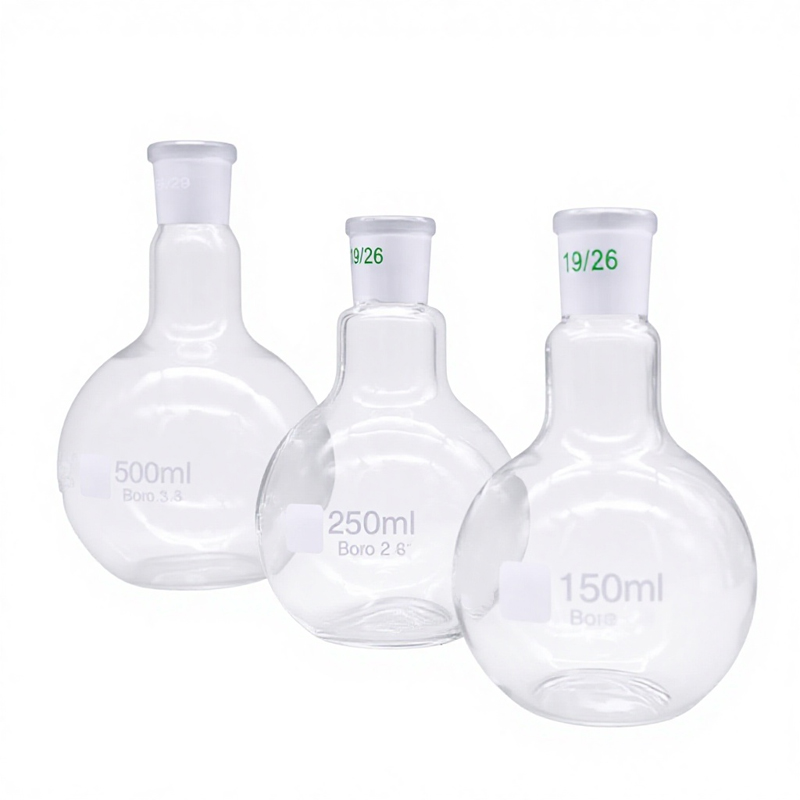 Laboratory Borosilicate Glass Flat Bottom Flask Single Neck Laboratory Borosilicate Glass Flat Bottom Flask Single Neck